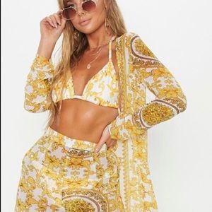 Beach pant bikini top jacket